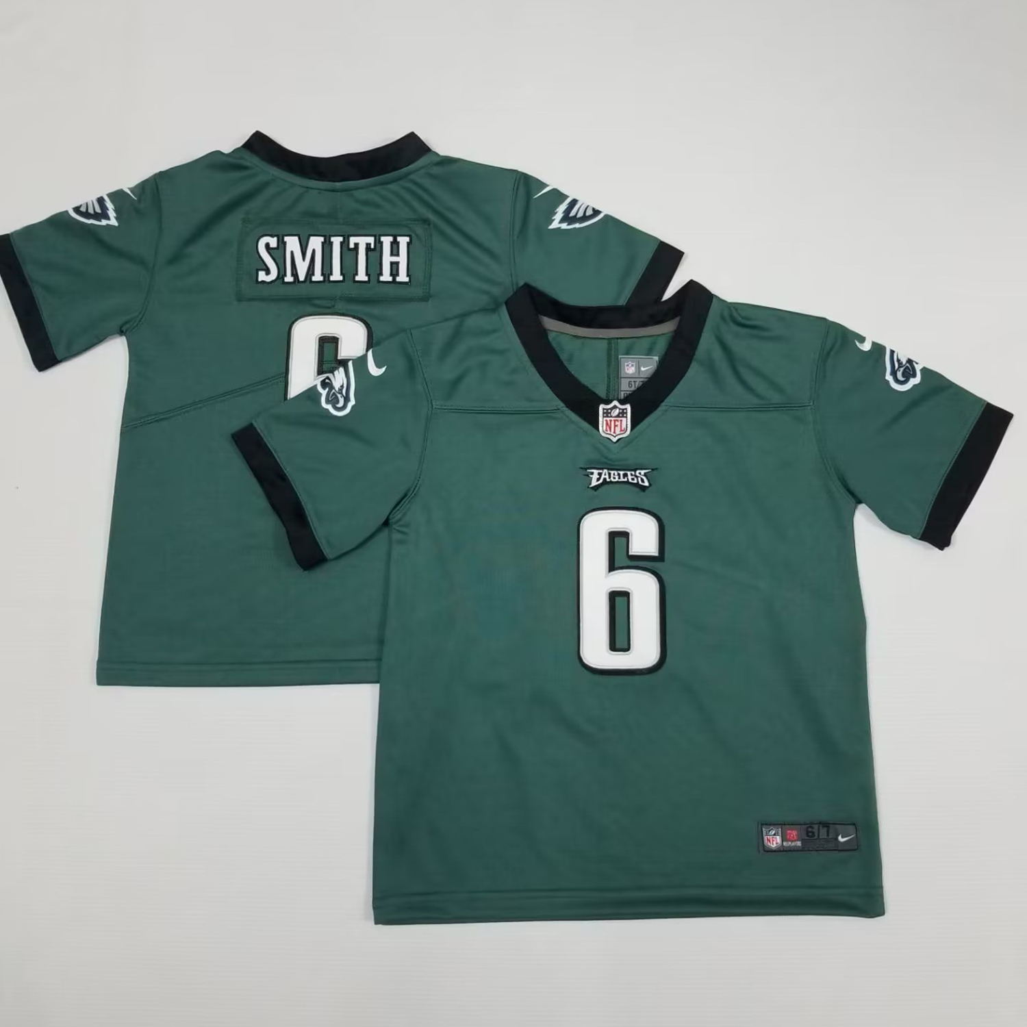 Toddler Nike Philadelphia Eagles #6 DeVonta Smith Green Team Color Stitched NFL Vapor Untouchable Limited Jersey